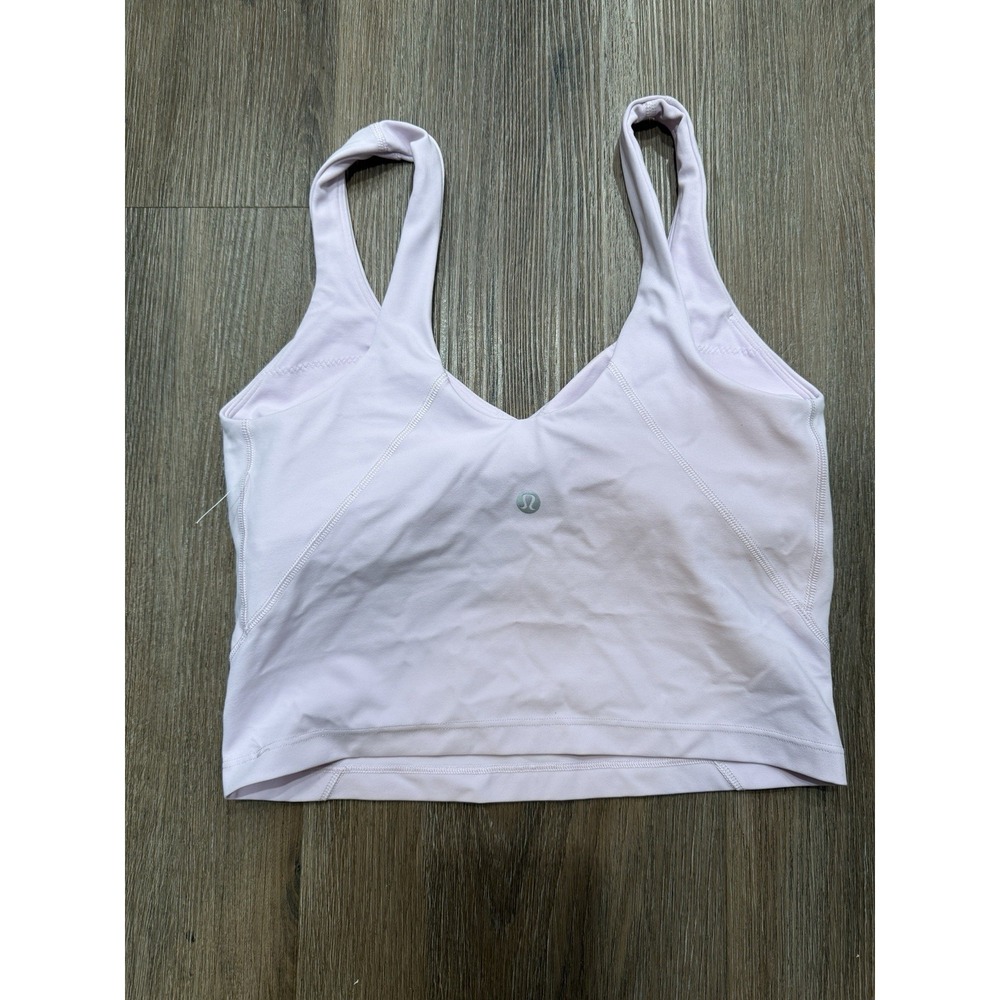 Lululemon Top Women 6 Align Tank Padded‎ Built In Bra Rose Blush Pink LW1DUDS